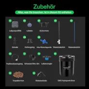 Vivosun 18,9L DWC Hydroponik-System Set (4 Eimer, Schwarz)