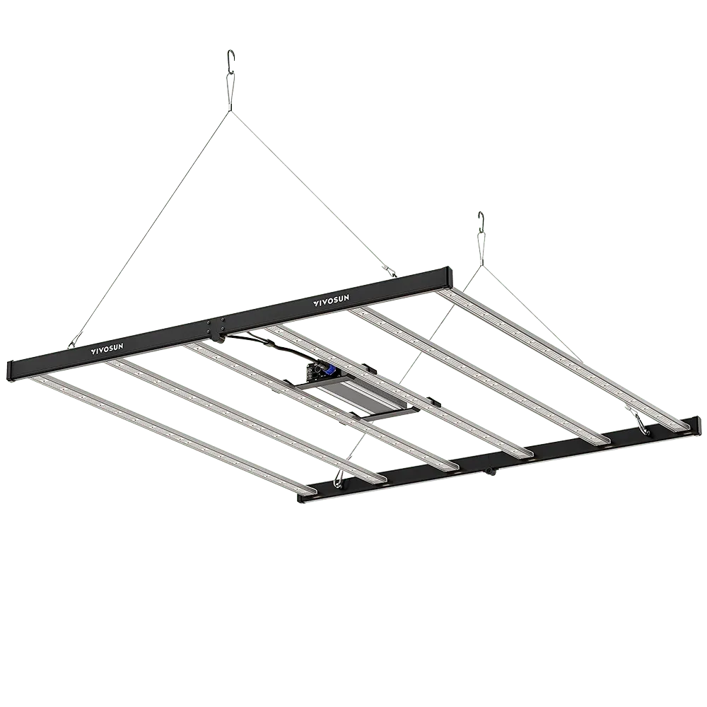 Vivosun VSFL6450 Vollspektrum LED Pflanzenlampe Lichtbalken 645W, faltbares Design mit 6 Dimmoptionen, 150 x 150 cm Abdeckfläche