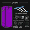 Horti Spectra GP-12060 Grow-Set mit 120×60 cm Grow-Zelt und 400W LED-Pflanzenlampe