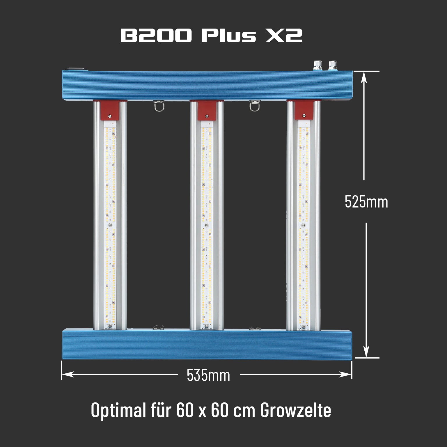 Horti Spectra B200 Plus X2 200W LED-Pflanzenlampe mit zwei Lichtkanälen für alle Wachstumsphasen