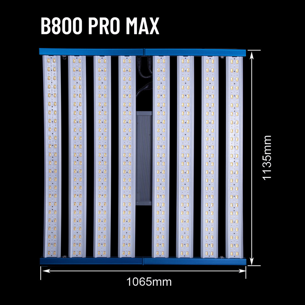 Horti Spectra B800 PRO MAX 900W LED-Pflanzenlampe mit zwei Lichtkanälen für alle Wachstumsphasen