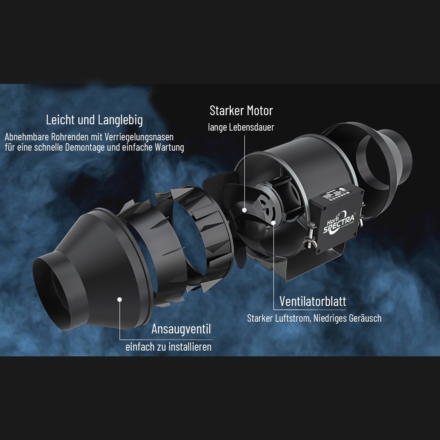 Horti Spectra GP-8080 Grow-Set mit 80×80 cm Grow-Zelt und 300W LED-Pflanzenlampe