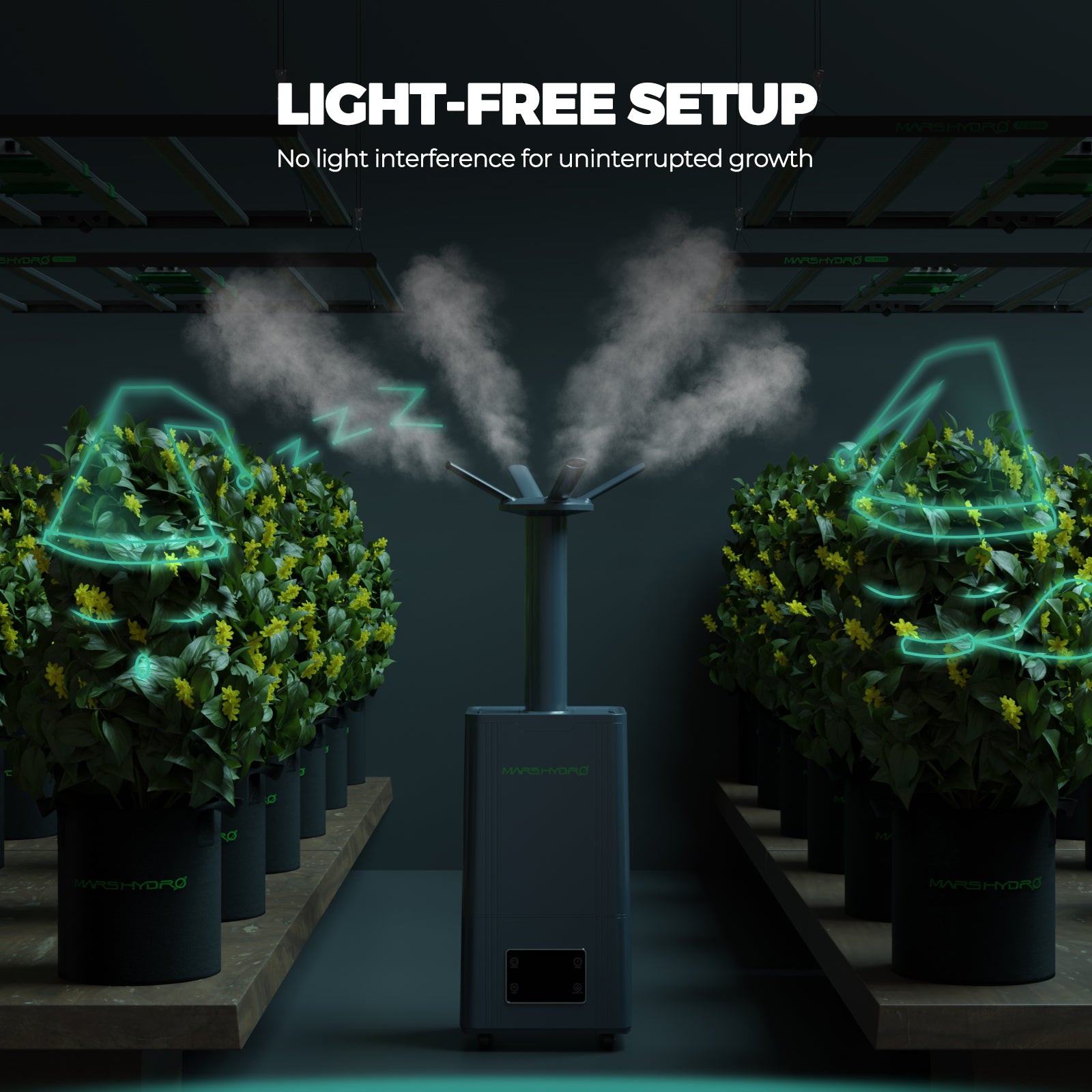 Mars Hydro 15L Ultraschall-Luftbefeuchter mit kühlem Nebel für große Räume