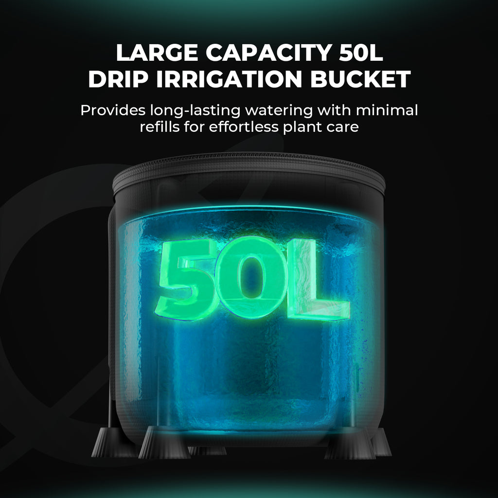 【INTELLIGENTES WACHSEN】Mars Hydro 50L faltbares Tropfbewässerungssystem mit iTime für intelligente Bewässerungssteuerung