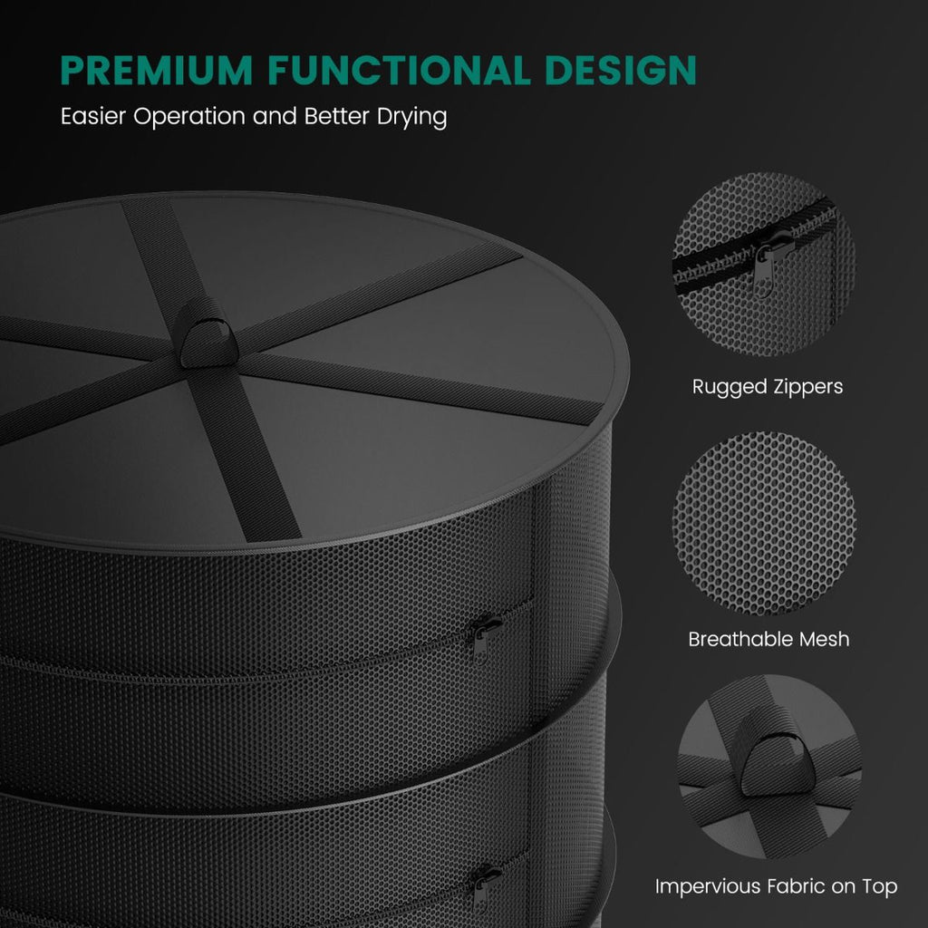 Mars Hydro 6-lagiges Kräuter-Trockengestell aus Netzgewebe mit Gartenschere