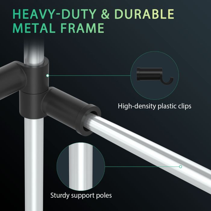 Mars Hydro Growzelt-Seitenstützstangen-Kits, High CFM-Kit, 5'X5′ (150CMX150CM)