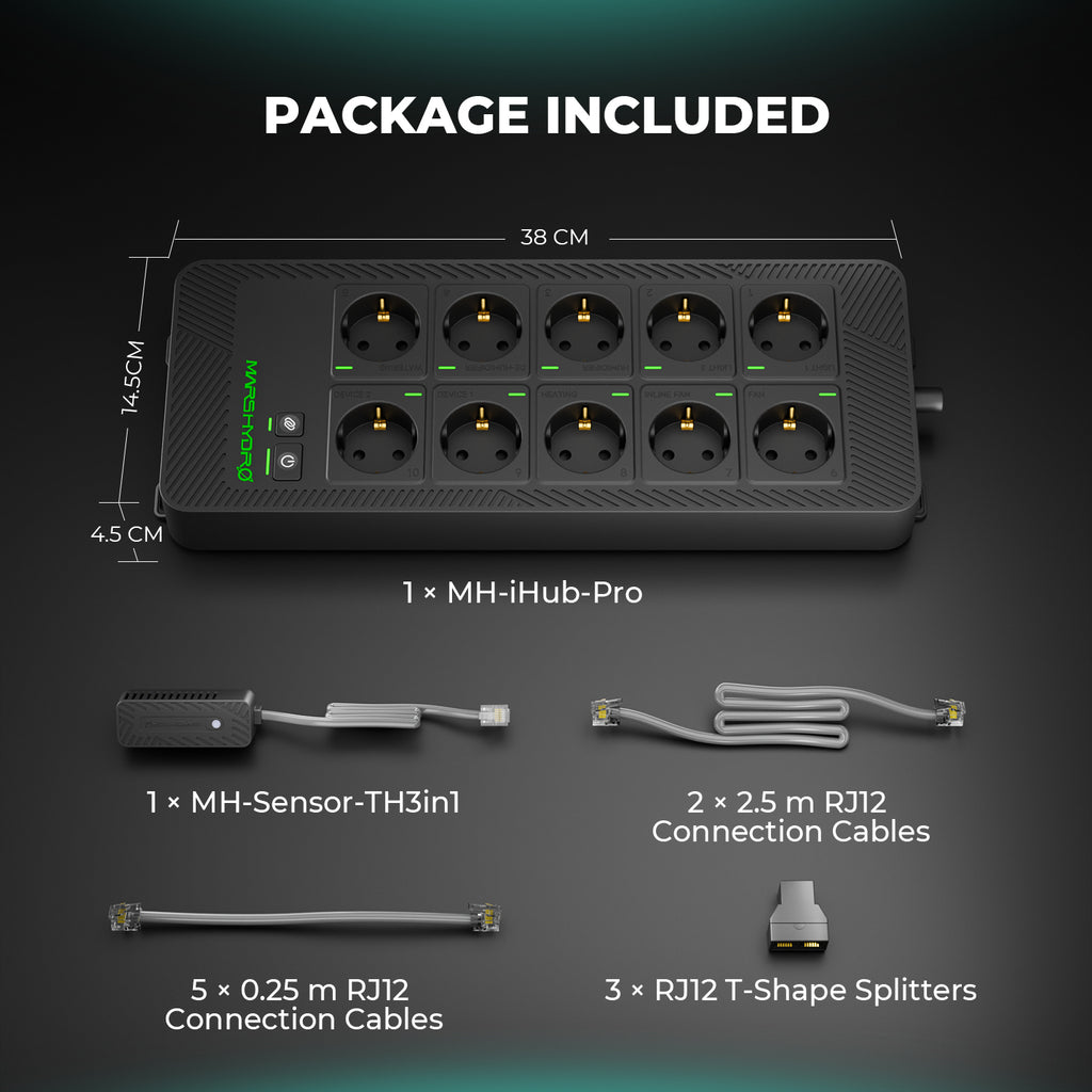 2025 Neuer Mars Hydro iHub Pro: Intelligenter All-in-One-Grow-Room-Hub mit 10 Ausgängen | WLAN-Umgebungssteuerung für Licht, Temperatur, Luftfeuchtigkeit und VPD