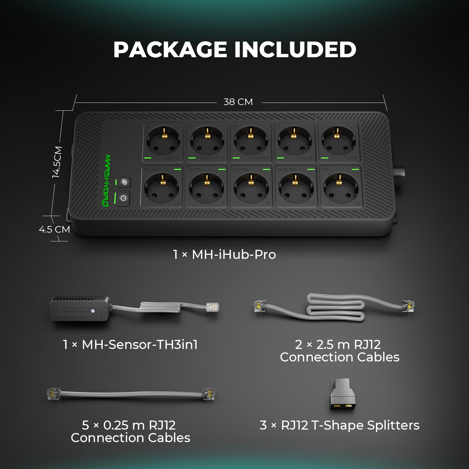 2025 Neuer Mars Hydro iHub Pro: Intelligenter All-in-One-Grow-Room-Hub mit 10 Ausgängen | WLAN-Umgebungssteuerung für Licht, Temperatur, Luftfeuchtigkeit und VPD