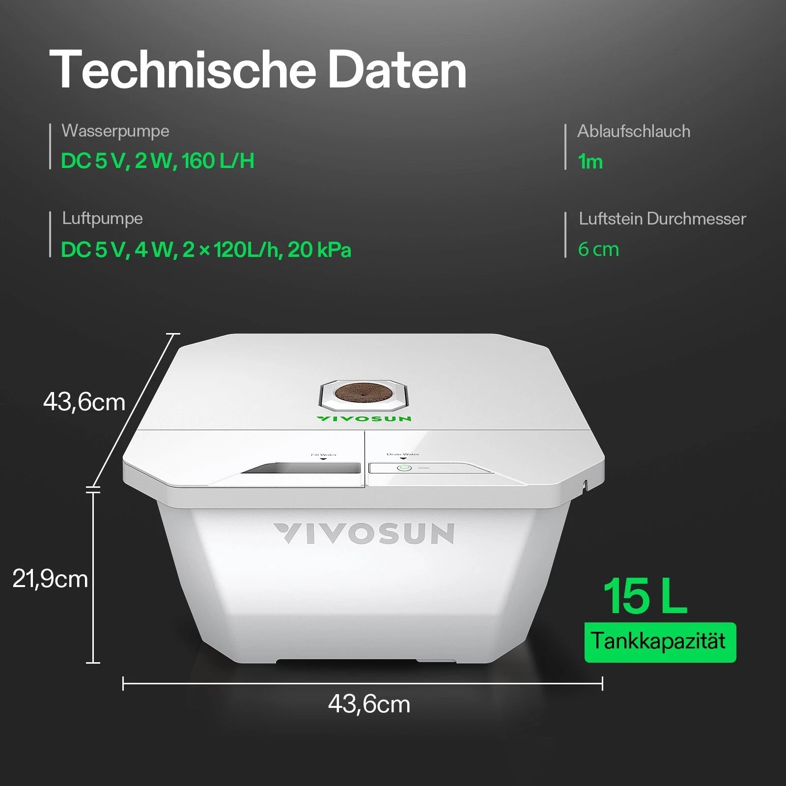 Vivosun  Hydroponik-Grow-Bundle – VGrow Smart Box & DWC Set