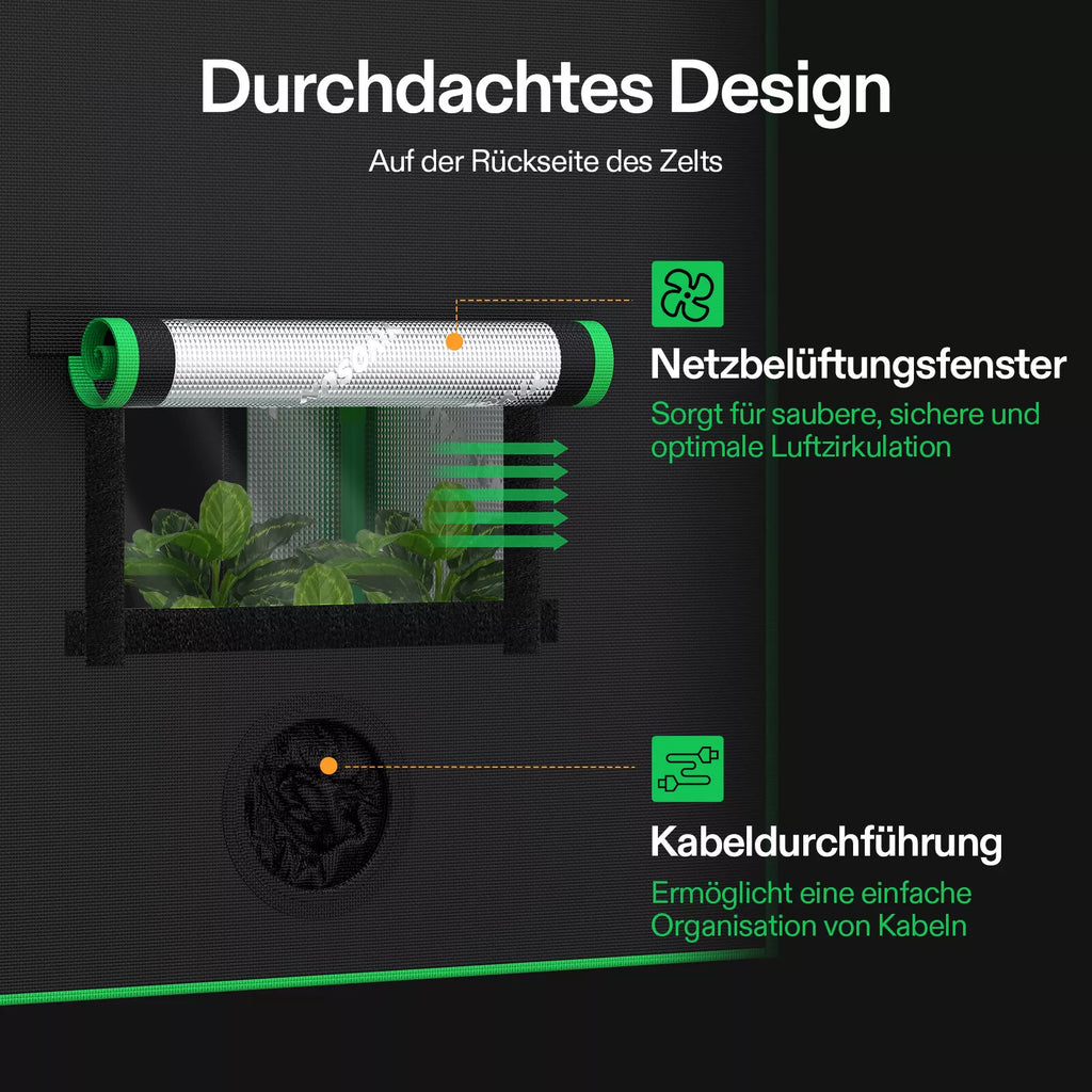 Vivosun Growbox 50x36x54cm S2014, für 1 Pflanze, für Aerogarden, Hydroponik-System