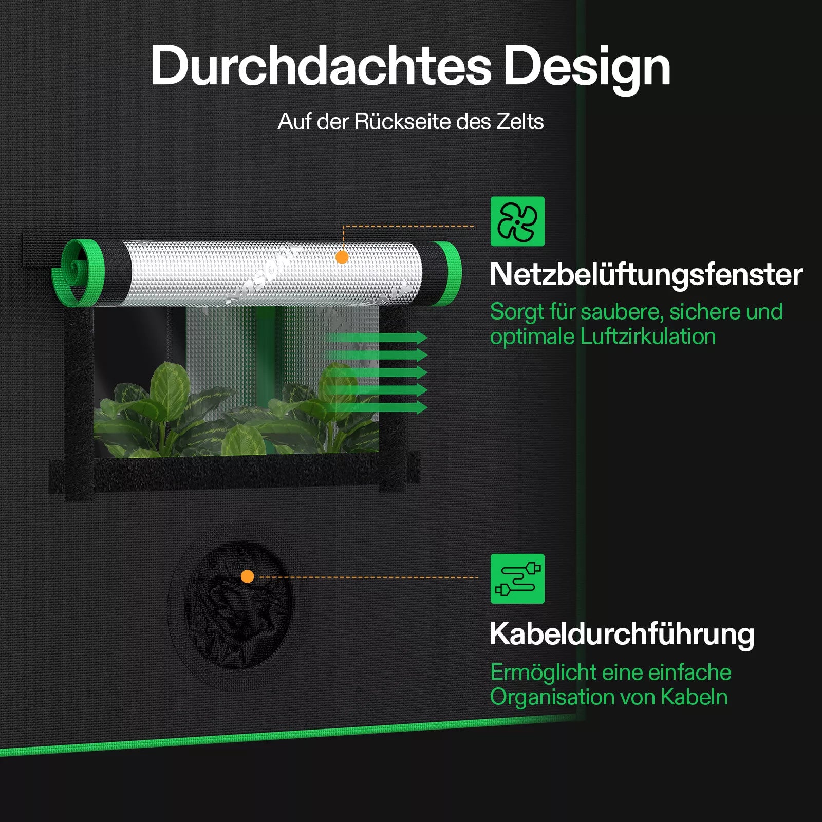 Vivosun Growbox 50x36x54cm S2014, für 1 Pflanze, für Aerogarden, Hydroponik-System