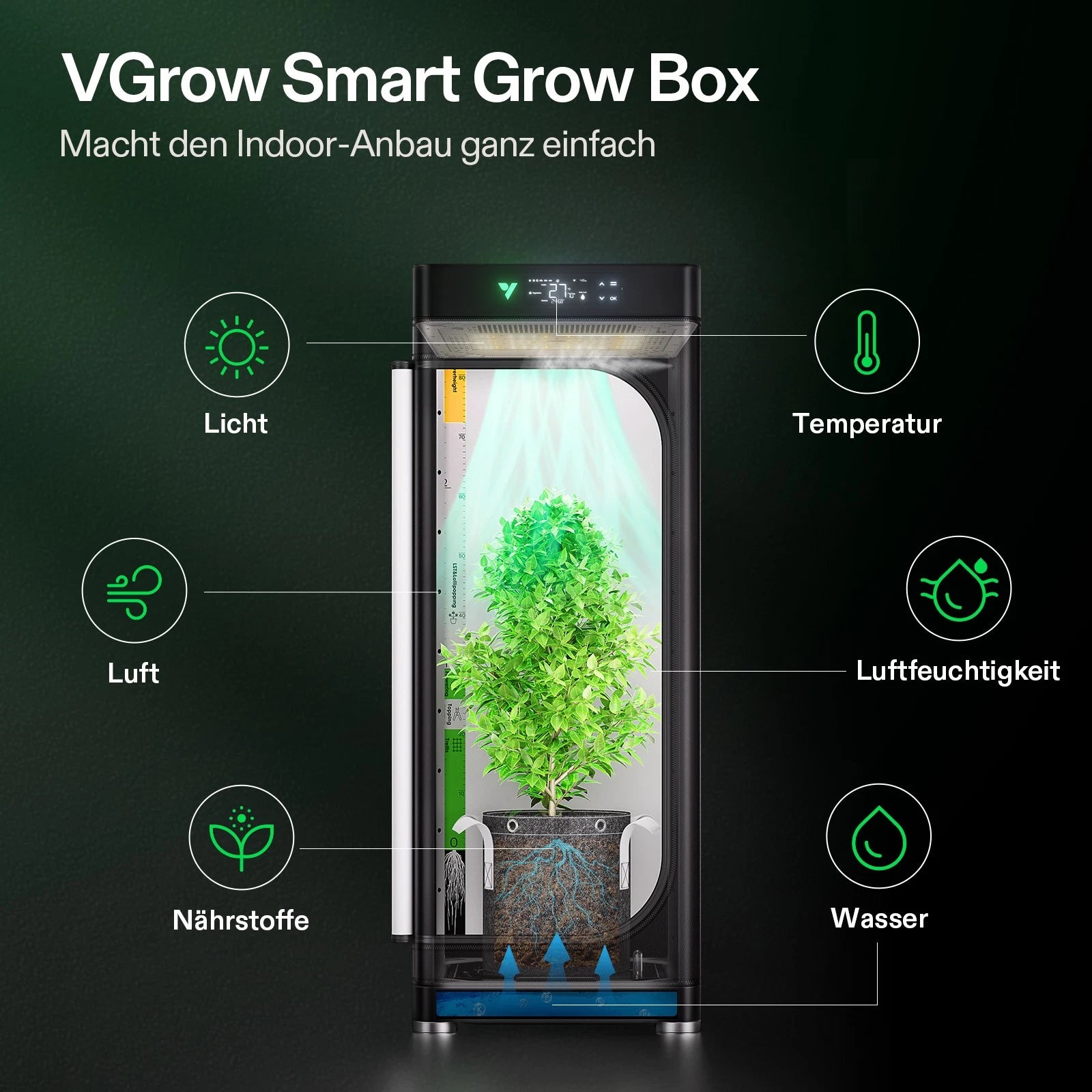Vivosun  Hydroponik-Grow-Bundle – VGrow Smart Box & DWC Set
