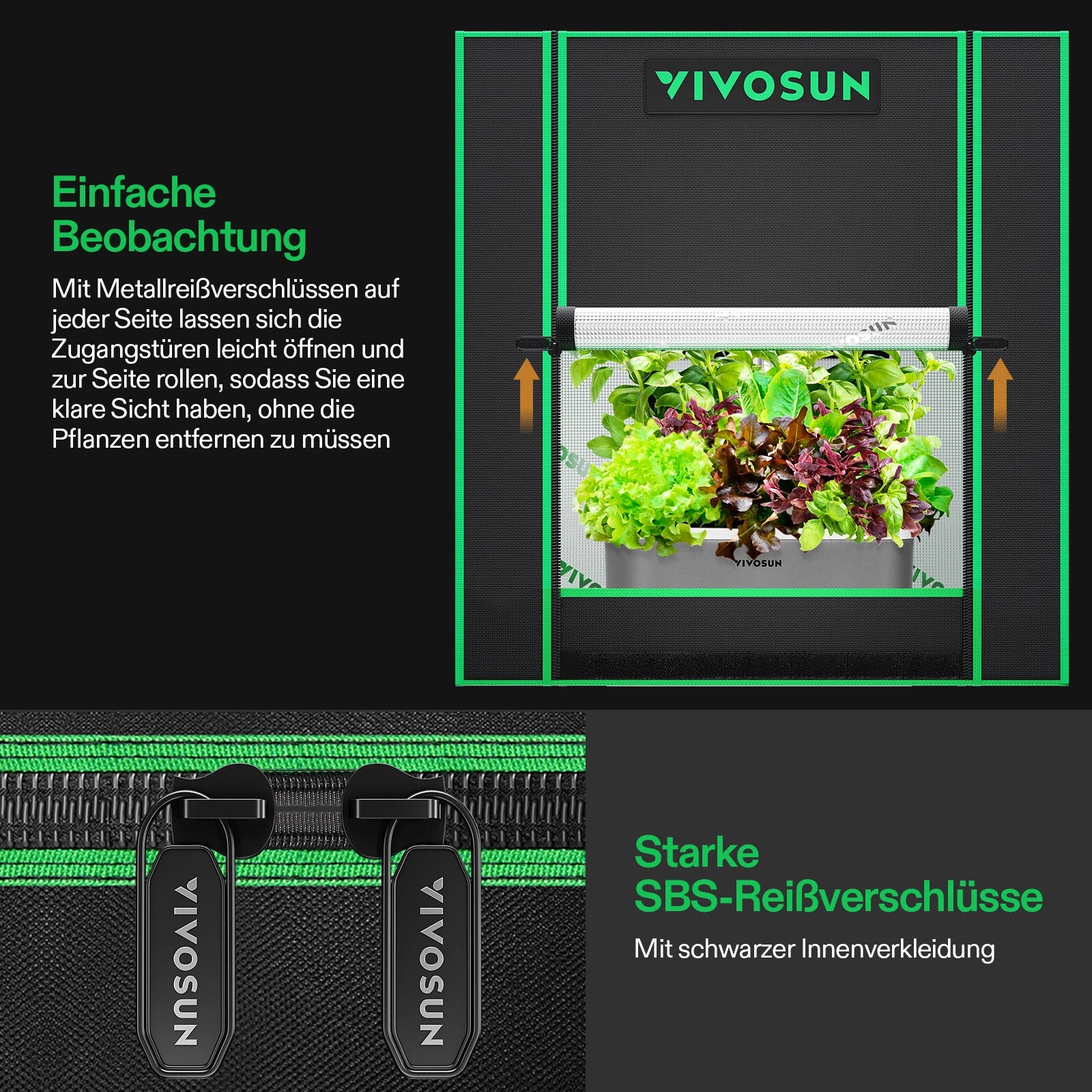 Vivosun Growbox 50x36x54cm S2014, für 1 Pflanze, für Aerogarden, Hydroponik-System