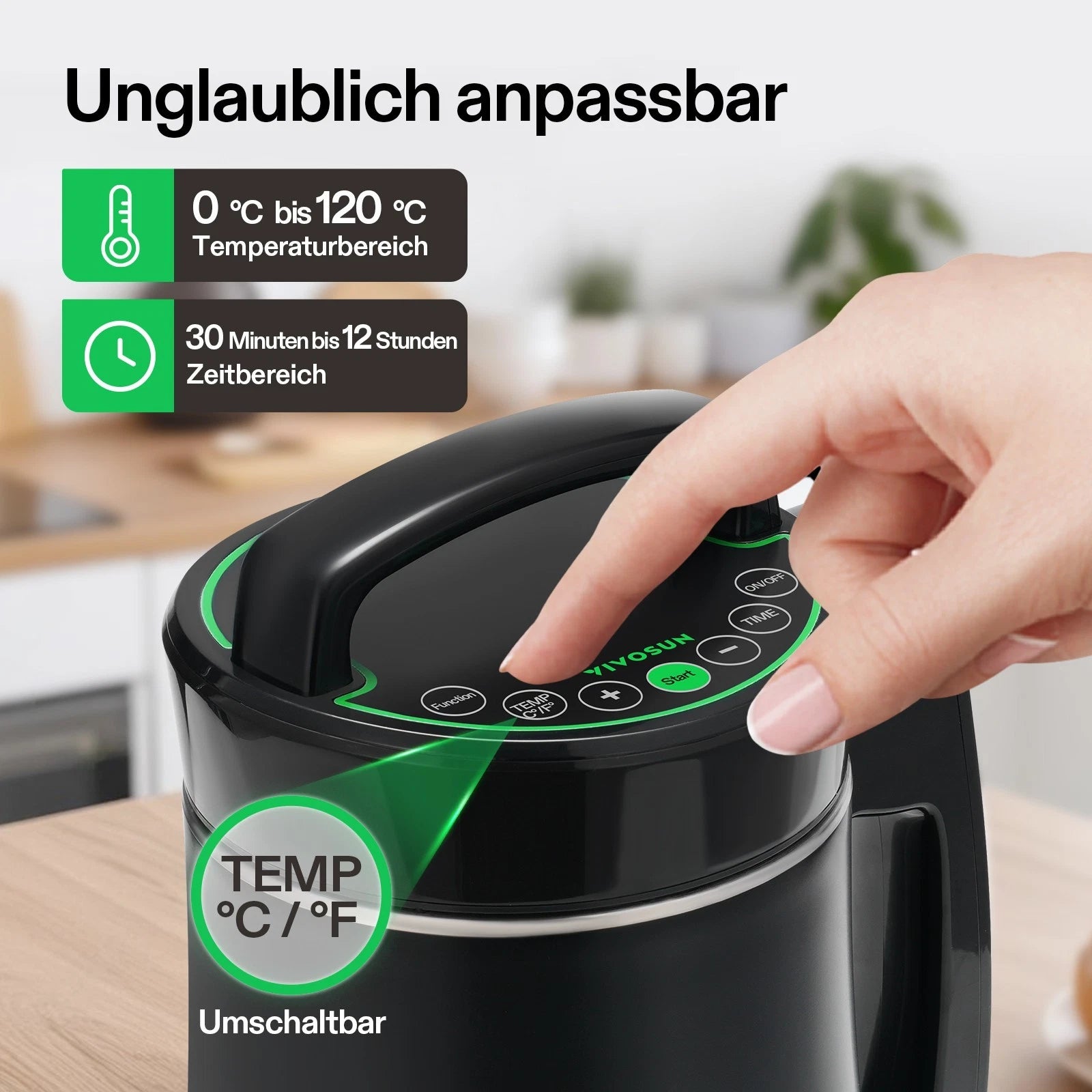 Vivosun Kräuter-Infusionsgerät mit Decarboxylierer – für Butter, Öl & Tinkturen, inkl. Rezepte & Zubehör