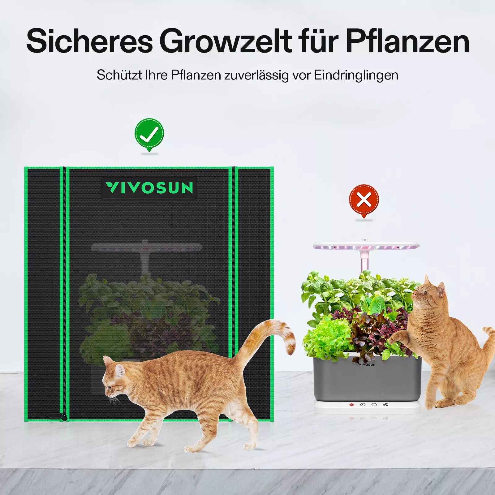 Vivosun Growbox 50x36x54cm S2014, für 1 Pflanze, für Aerogarden, Hydroponik-System