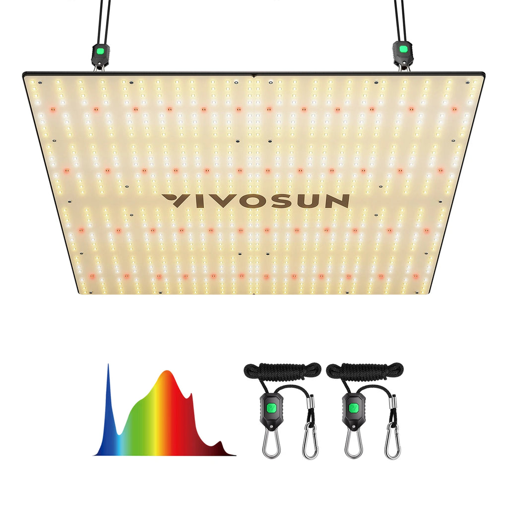 Vivosun VS4000 Vollspektrum LED Pflanzenlampe Lichtpanel 400W, hohe PPFD & geringe Wärmeentwicklung, 120 x 120 cm Abdeckfläche