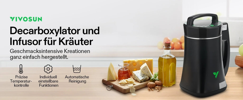 Vivosun Kräuter-Infusionsgerät mit Decarboxylierer – für Butter, Öl & Tinkturen, inkl. Rezepte & Zubehör