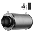 Vivosun 15 cm Aktivkohlefilter zur Geruchskontrolle, Schwarz