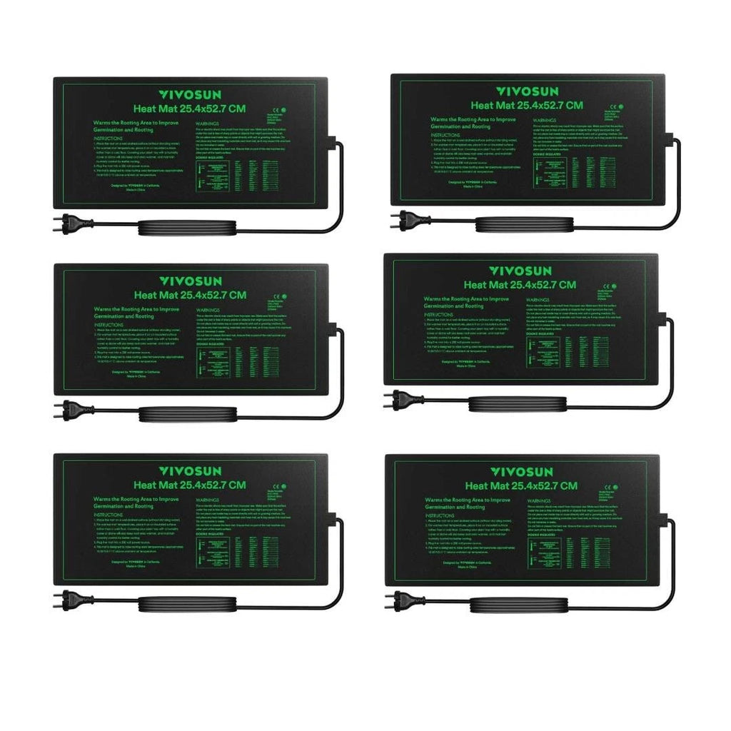 Vivosun Heizmatte für Setzlinge, 25 x 53 cm, 6er-Pack
