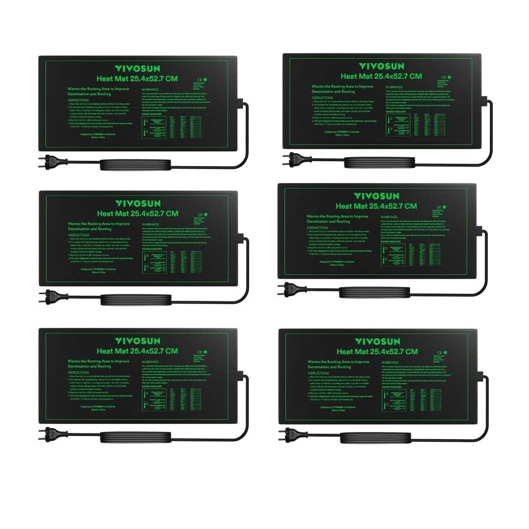 Vivosun Heizmatte für Setzlinge, 25 x 53 cm, 6er-Pack