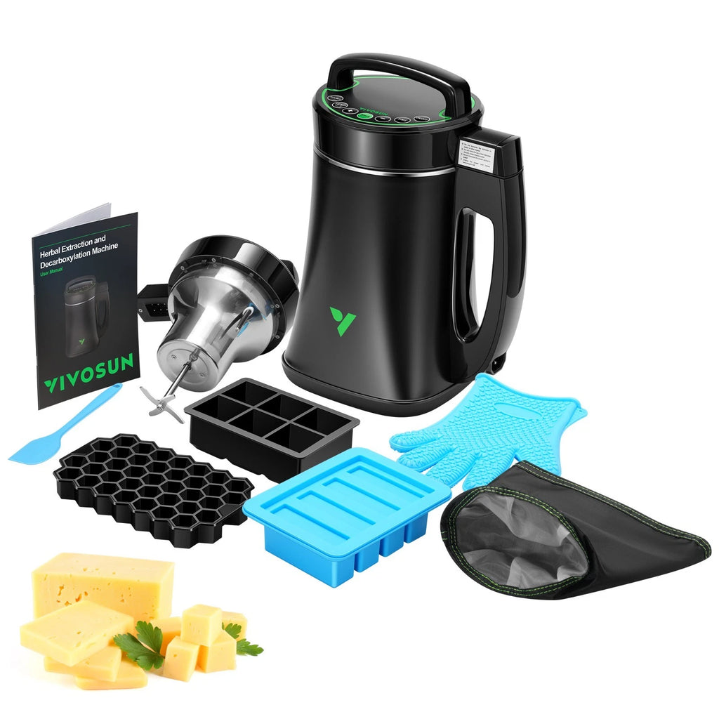 Vivosun Kräuter-Infusionsgerät mit Decarboxylierer – für Butter, Öl & Tinkturen, inkl. Rezepte & Zubehör