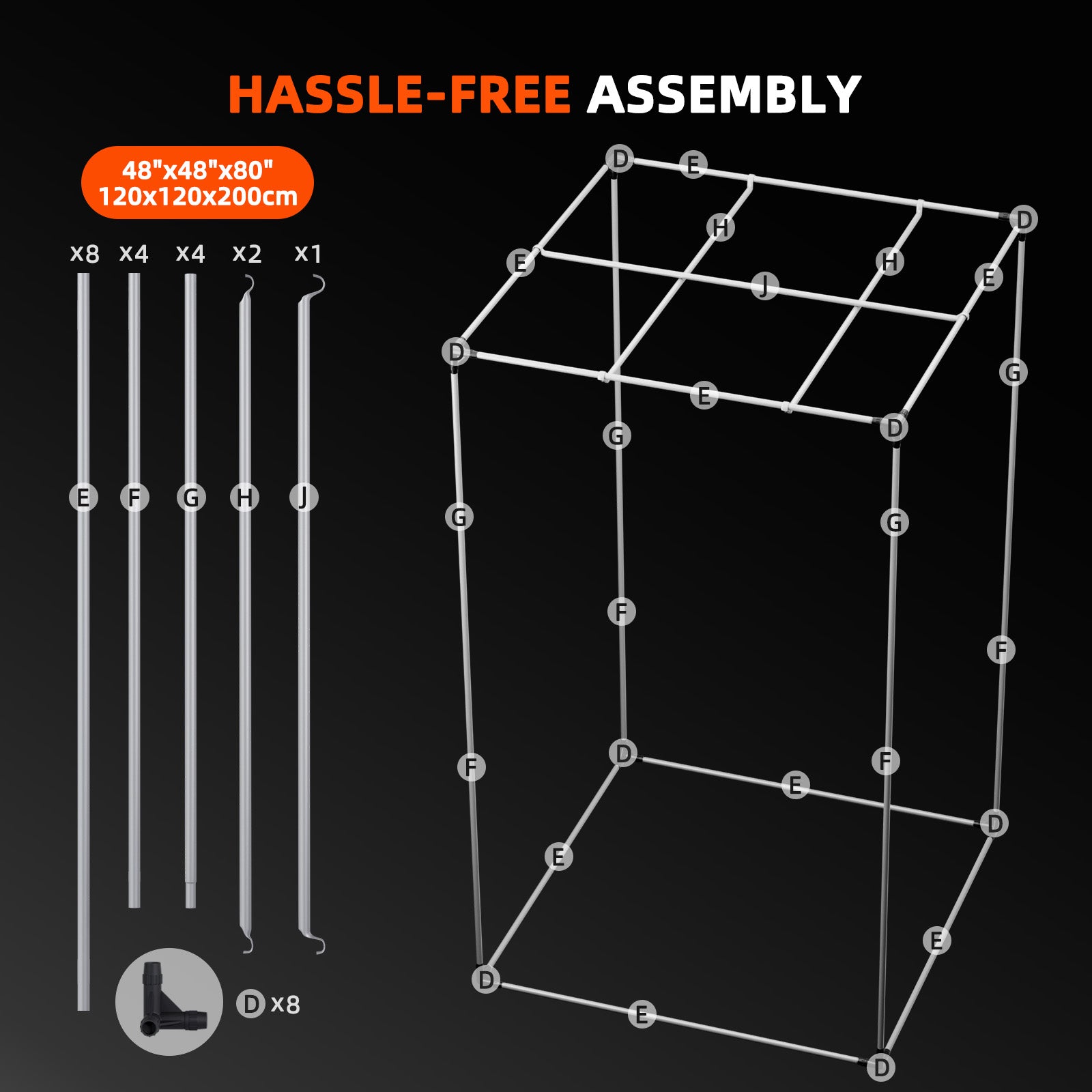 Verbessertes Spider Farmer 120x120x200cm Indoor-Growzelt mit 1680D hochreflektierender Hydrokultur-Pflanzkammer für optimales Pflanzenwachstum und Klimakontrolle