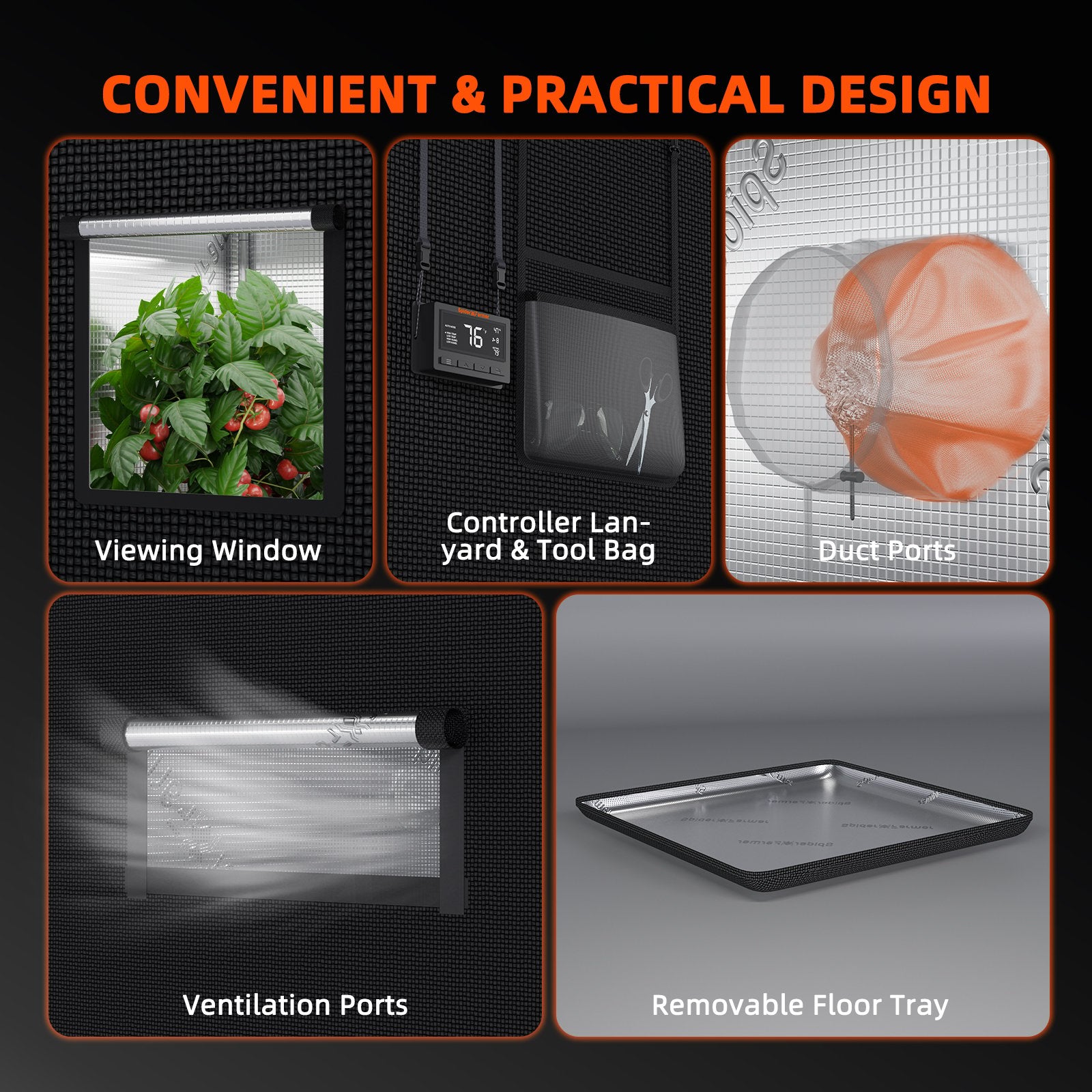 2025 Spider Farmer® SF2000 200W Vollspektrum-LED-Pflanzenlampe | 140x70x200cm Komplettes Growzelt-Set