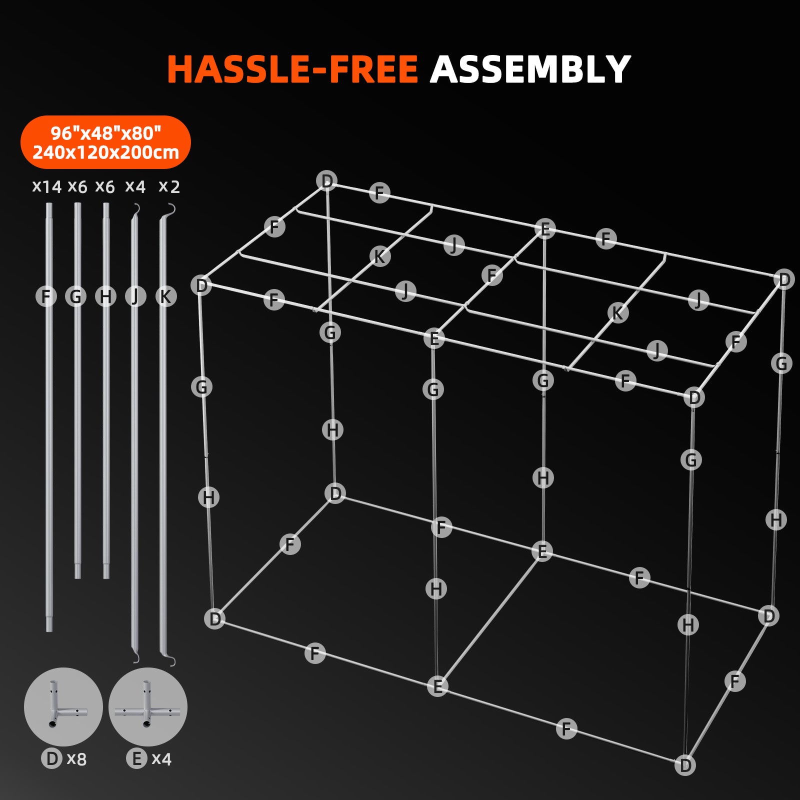 Verbessertes Spider Farmer 240x120x200cm Indoor Grow Zelt 1680D Hydroponischer Pflanzenraum für optimales Pflanzenwachstum und Klimakontrolle Growbox
