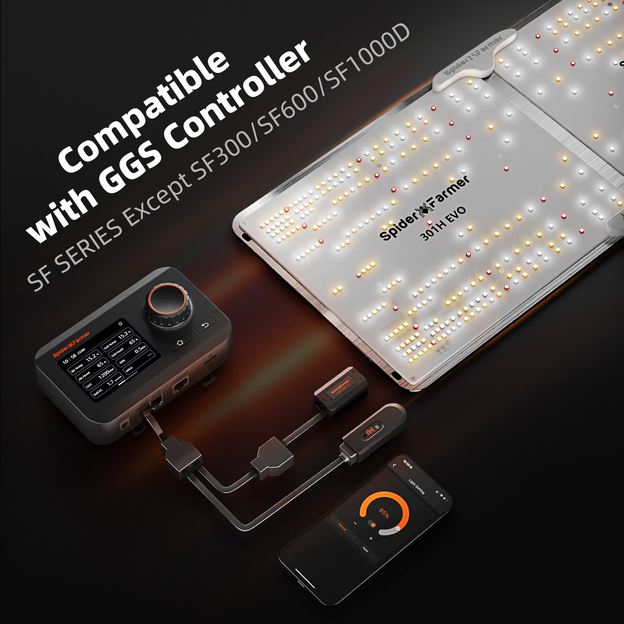 2025 Neueste Version Spider Farmer SF2000Pro Samsung LM301H EVO LED Pflanzenlampe für 3 Pflanzen