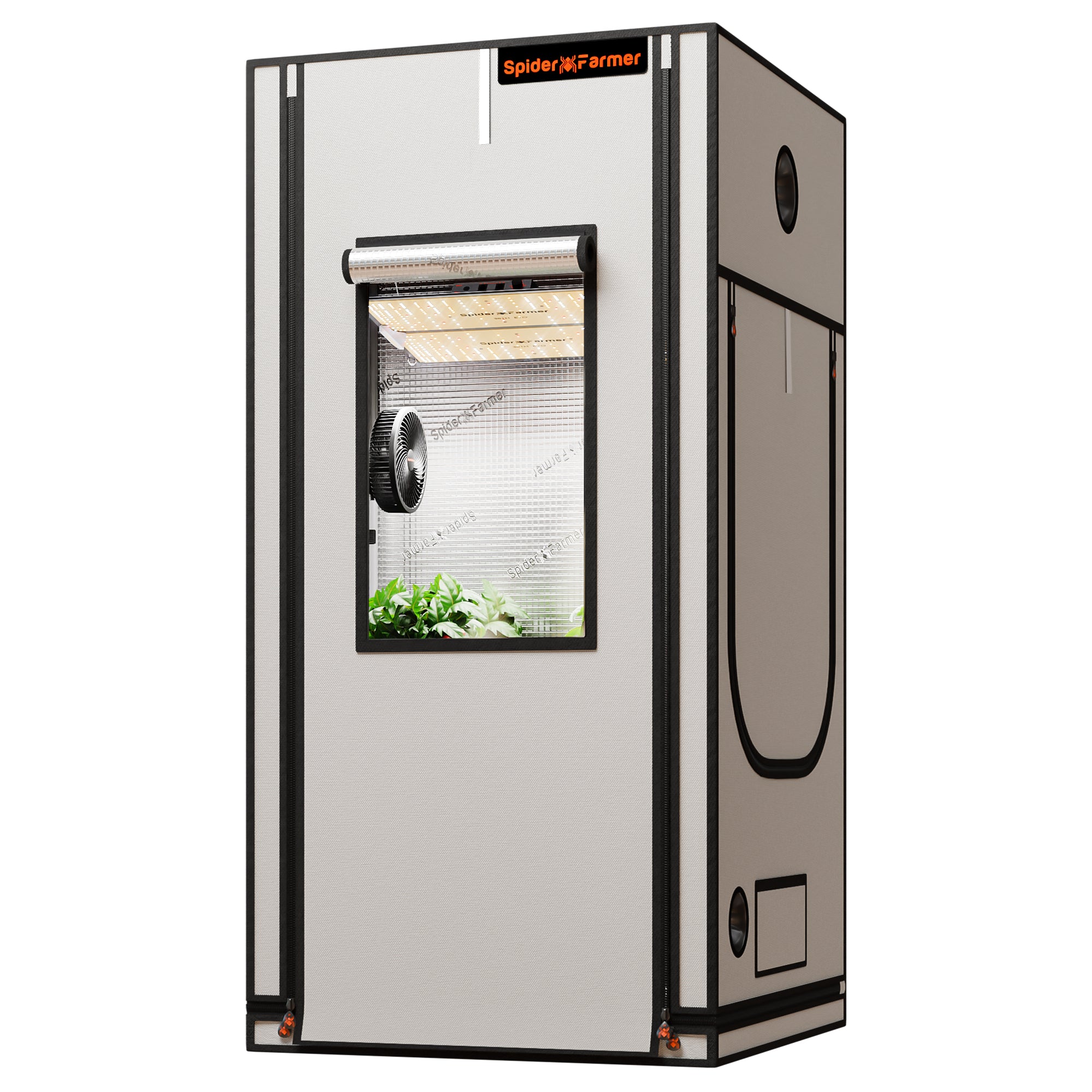 Spider Farmer 90 x 90 x 180 cm Pro Indoor Grow Zeltbox Growzelt 2000D Hochreflektierende Pflanzen-Growbox