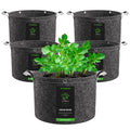 Vivosun 56,8 L Grow Bags, Schwarz, verdickte Vliesstofftöpfe mit Griffen, 5er-Pack