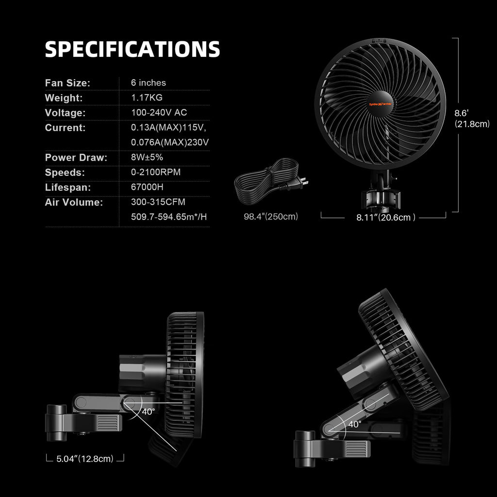 Spider Farmer® Automatisiertes Growbox-Komplettset150×150×200 cm9 PflanzenG1000W Vollspektrum-LED 6″ Clip-Ventilator6″ Belüftungssystem mit GGS-KlimacontrollerBluetooth & WLAN-App-Steuerung | Automatisierte Beleuchtung, Belüftung & Luftzirkulation