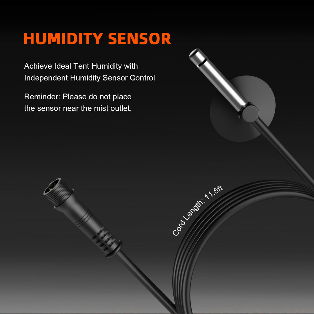 Spider Farmer 16L Ultraschall-Luftbefeuchter mit Kaltvernebelung, Temperatur- und Feuchtigkeitssonde für Pflanzen im Indoor-Growzelt