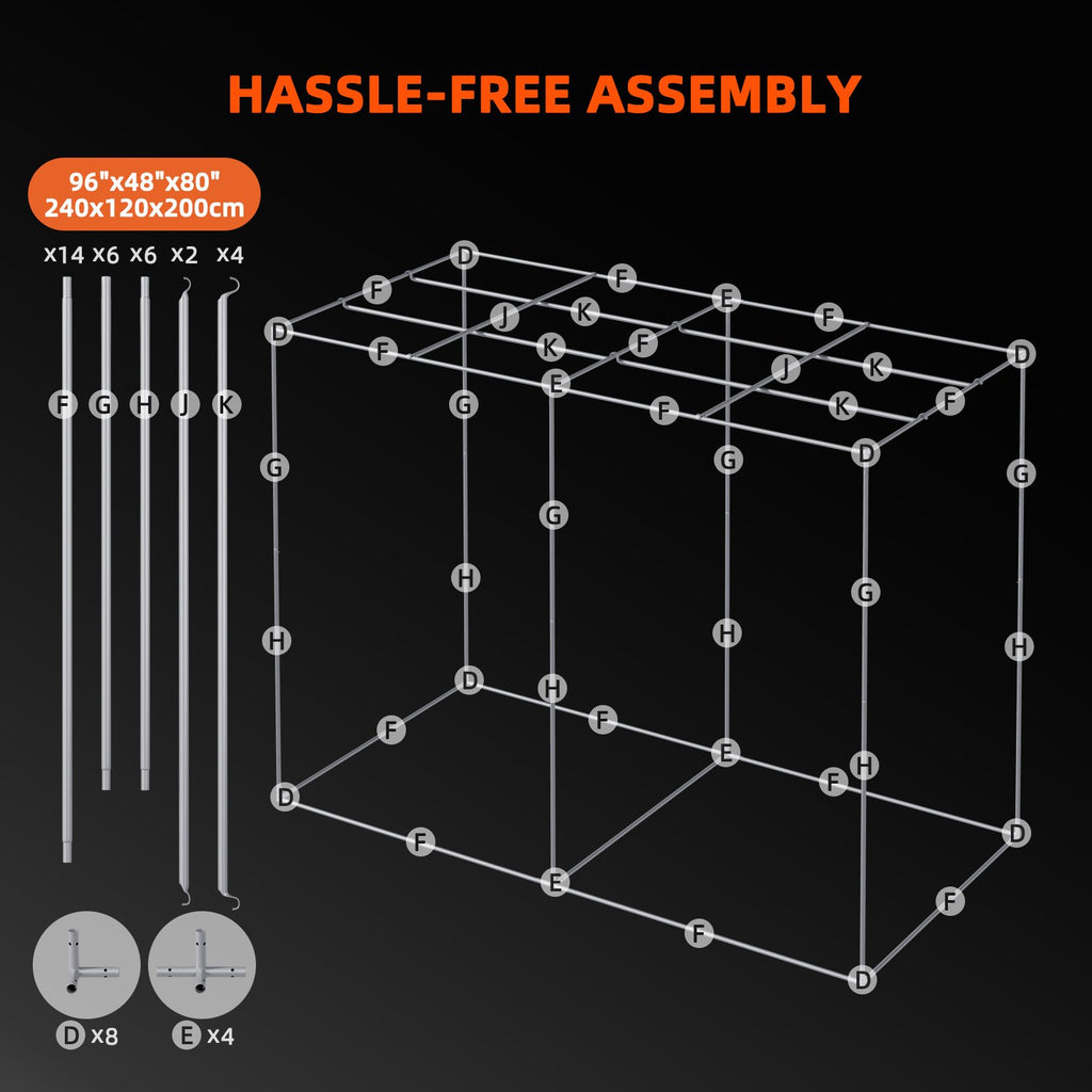 Spider Farmer® 2025 Komplettes Growzelt-Set (120 x 240 x 200 cm) | 2 x G5000 Vollspektrum-LED-Pflanzenlampen (neueste Version) | 15 cm Clip-Ventilator | Neues 15 cm Belüftungssystem mit GGS-Steuerung