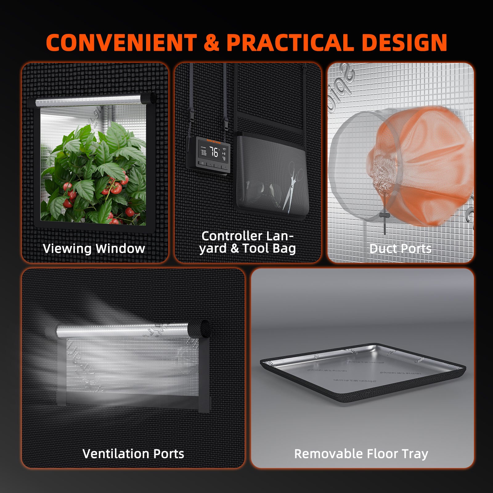2025 Spider Farmer® 140x70x200cm Komplettes Grow Box-Set丨Neueste Version G4500 320W Vollspektrum-LED丨6” Clip-Ventilator丨4″ Belüftungssystem | Bluetooth- & WLAN-App-Steuerung für automatisierte Beleuchtung und Belüftung | 5 pack 11 Gallon Growbag
