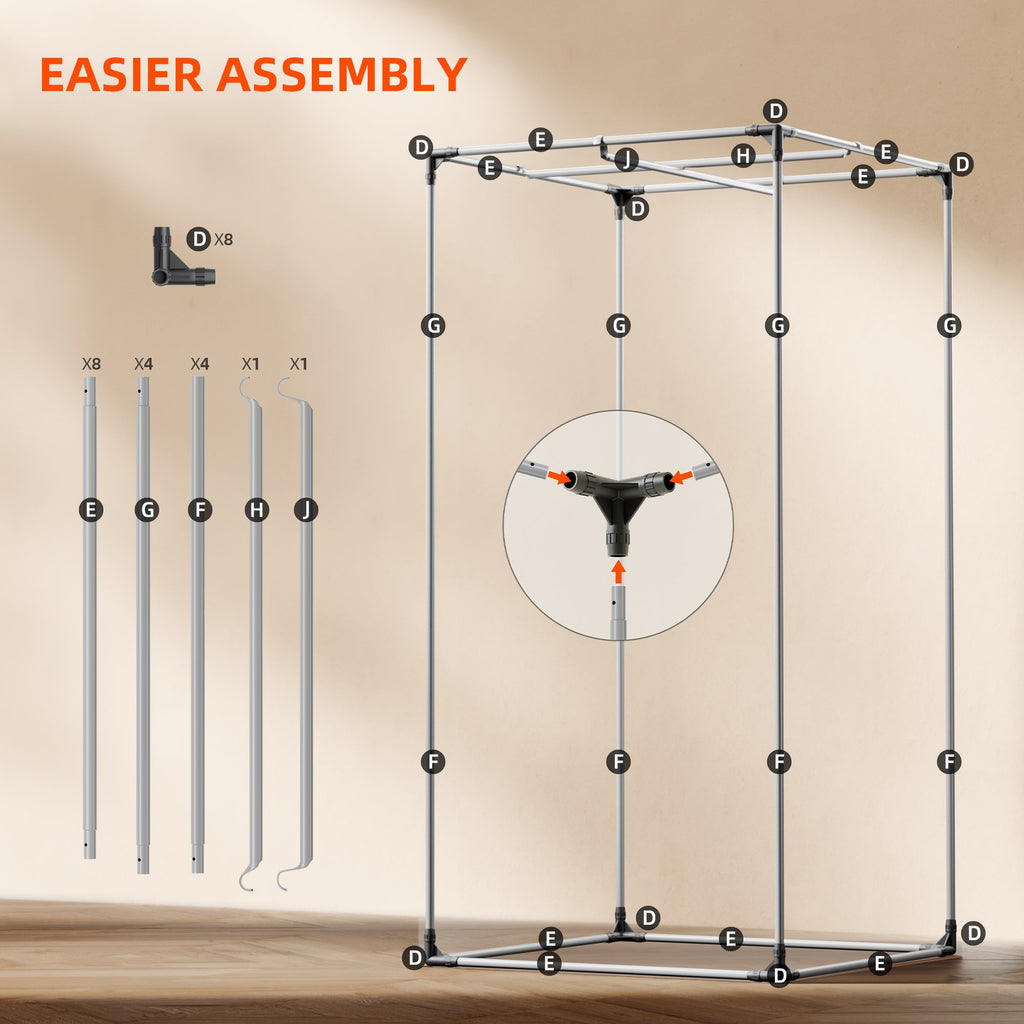 Spider Farmer 90 x 90 x 180 cm Pro Indoor Grow Zeltbox Growzelt 2000D Hochreflektierende Pflanzen-Growbox