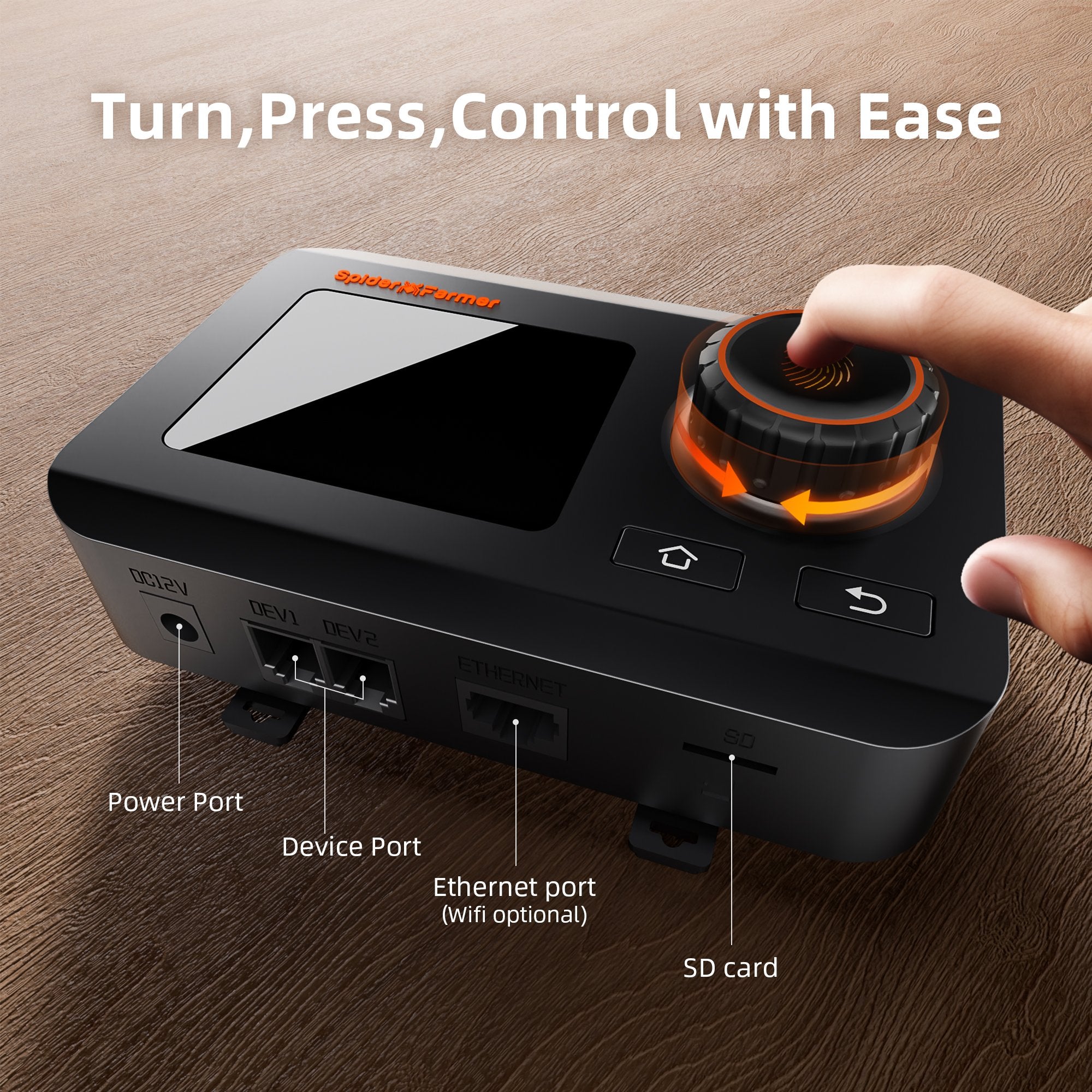 Spider Farmer GGS Klimaregler-Set – Temperatur-, Luftfeuchtigkeits- und VPD-Überwachung, Zeitsteuerung, Verlaufsdaten, Bluetooth & WLAN für eine optimierte Klimasteuerung