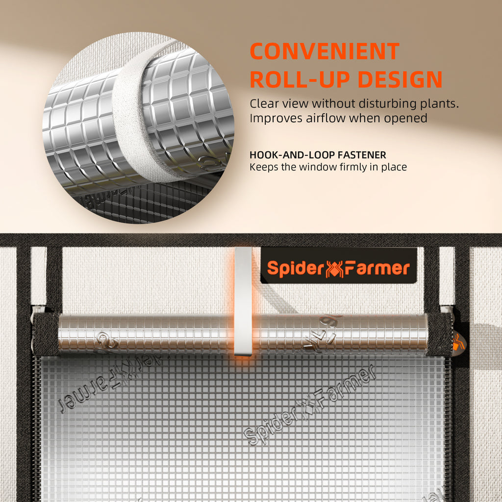 Spider Farmer 60x40x50cm Mini-Growzelt für den Innenbereich, 2000D Oxford-Gewebe, hochreflektierend, für Klonen, Anzucht von Setzlingen und Gemüse