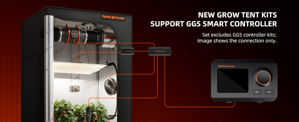 Vorbestellung | Neuestes Spider Farmer® 120x120x200cm Komplettes Growzelt-Set (2025) | SF4000 301H EVO Vollspektrum-LED-Pflanzenlampe | 15 cm Clip-Ventilator | 15 cm Belüftungssystem mit Drehzahlregler