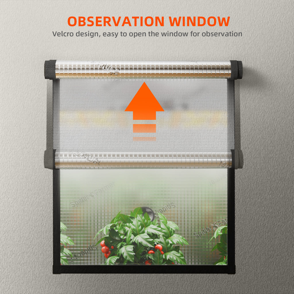 Spider Farmer® 60x60cm 2000D Komplettes Growzelt-Set (neueste Version 2025) | SF1000 301H EVO Vollspektrum-LED-Pflanzenlampe | 15 cm Clip-Ventilator | 10 cm Belüftungssystem mit GGS-Controller