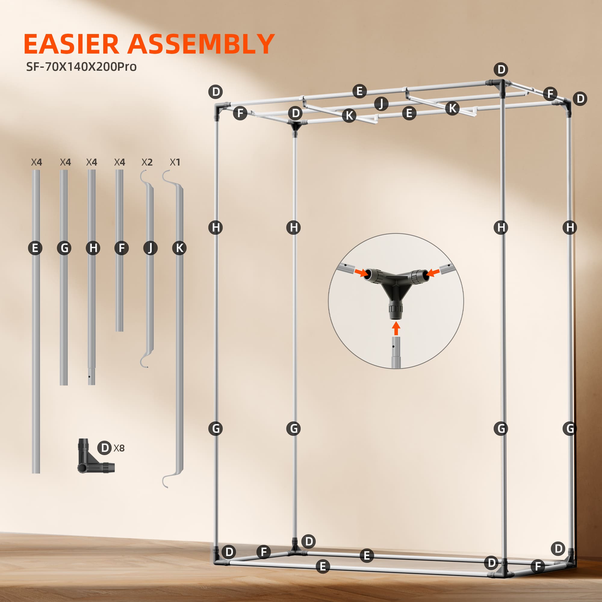 Spider Farmer® 140x70cm 2000D Komplettes Growzelt-Set (neueste Version 2025) | SF2000 301H EVO Vollspektrum-LED-Pflanzenlampe | 6"-Clip-Ventilator | 4"-Belüftungssystem mit GGS-Controller