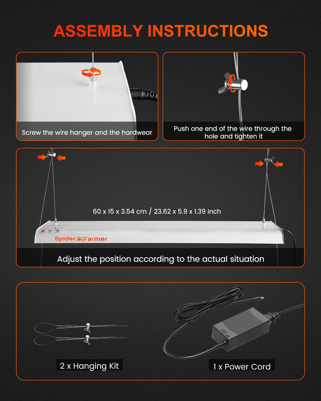 2025 Spider Farmer SF300 33W LED-Pflanzenlampe für die Anzucht von Setzlingen im Indoor-Garten