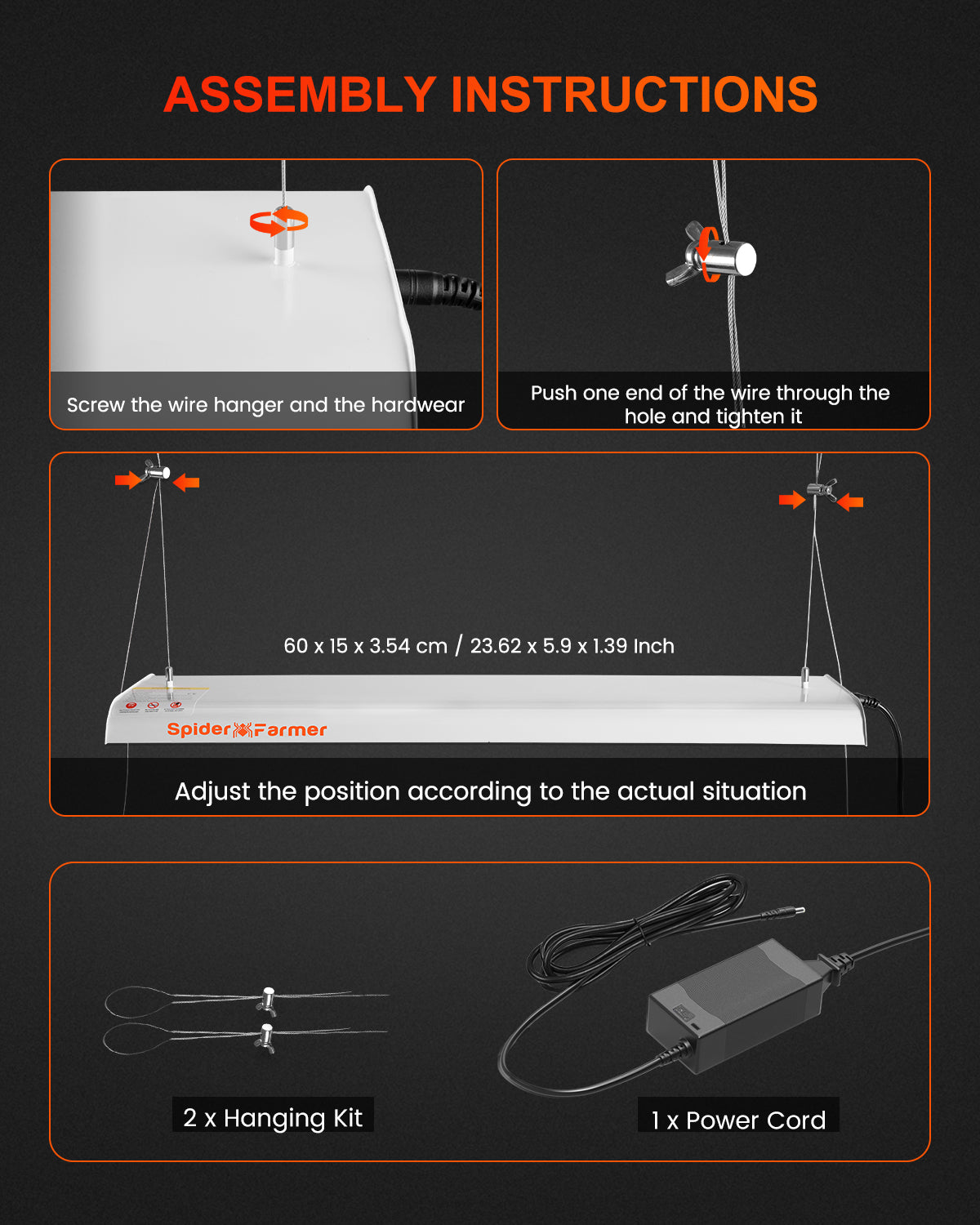 2025 Spider Farmer SF300 33W LED-Pflanzenlampe für die Anzucht von Setzlingen im Indoor-Garten