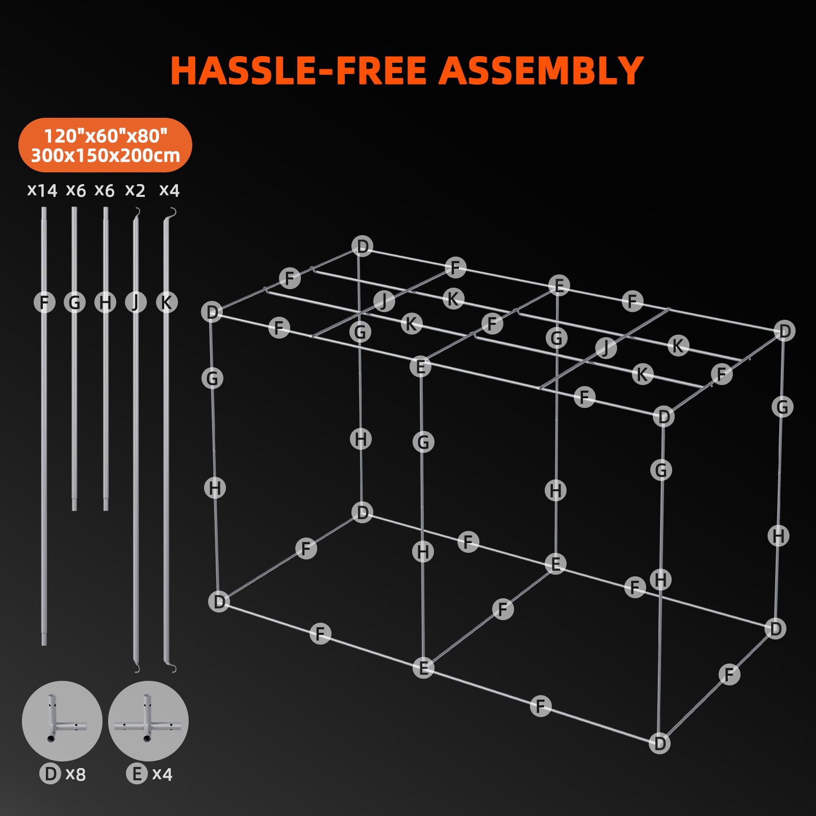 Spider Farmer 300x150x200cm Indoor Grow Zelt 1680D Hydroponischer Pflanzenraum für optimales Pflanzenwachstum und Klimakontrolle Growbox