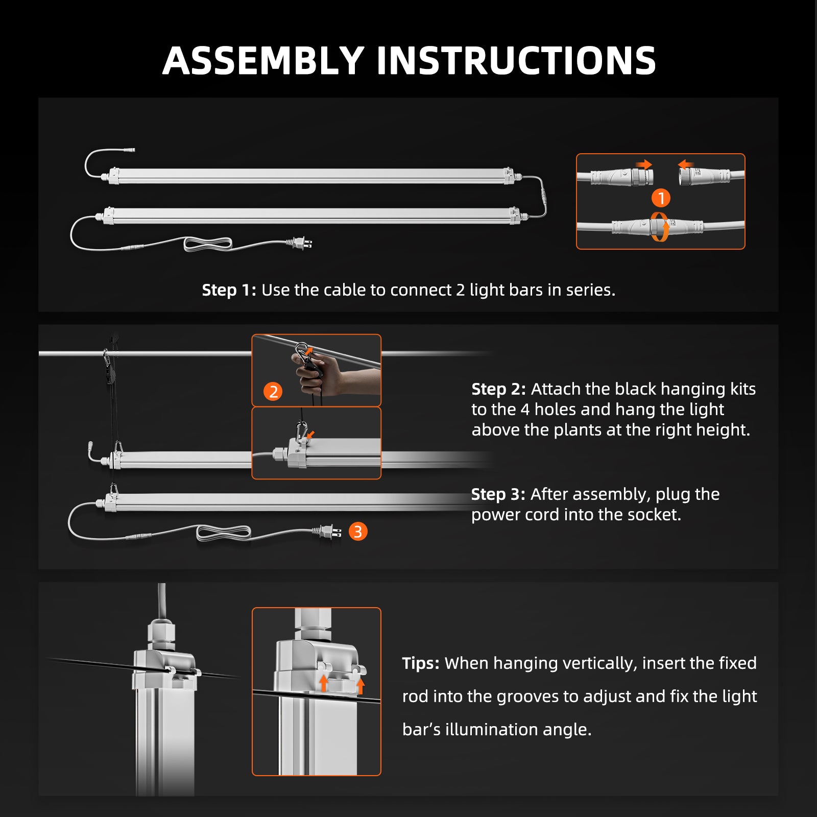 2025: Spider Farmer® Glow80 80W LED-Pflanzenlampen, Vollspektrum, IP65 wasserdicht, mehrere Lampen koppelbar für Zimmerpflanzen, Sukkulenten, Stecklinge, Wachstums- und Blütephase