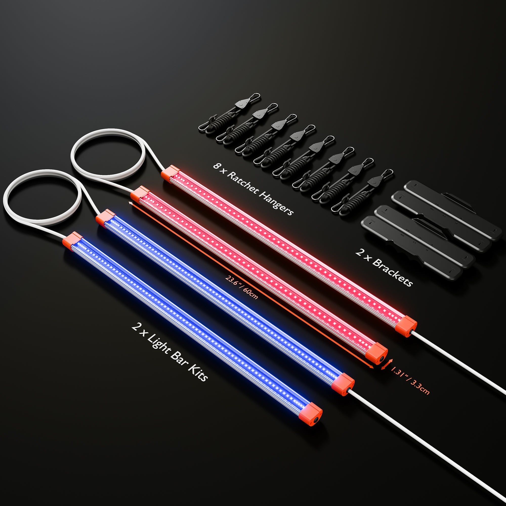 2025 Neuestes Spider Farmer UV30 & IR16 LED-Pflanzenlichtleisten-Set (60 cm) – Verbesserte UV- und Infrarot-Ergänzung für Pflanzen