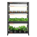 2025 Spider Farmer® SF600 Growshelves Indoor LED-Pflanzenlampe und Metall-Pflanzenständer mit Pflanzschalen