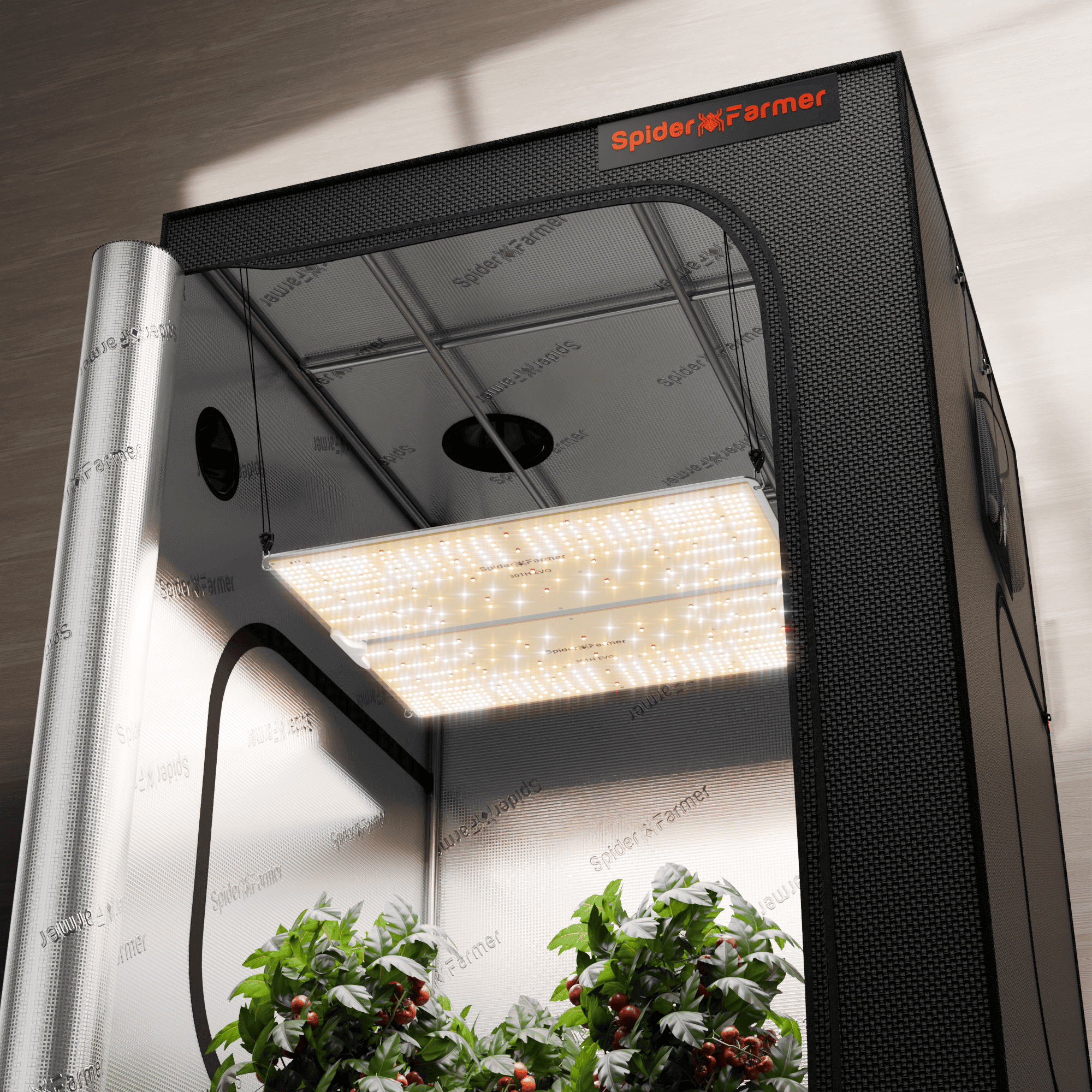 IM ANGEBOT: Spider Farmer SF4000 LED-Pflanzenlampe + 120x120x200cm Growzelt (ab 2025)