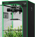 Vivosun  Growbox Komplettset GIY-27 80x80x160cm,  für 2 Pflanzen, mit 100W VS1000 LED Pflanzenlampe, 10 cm Belüftungskombination