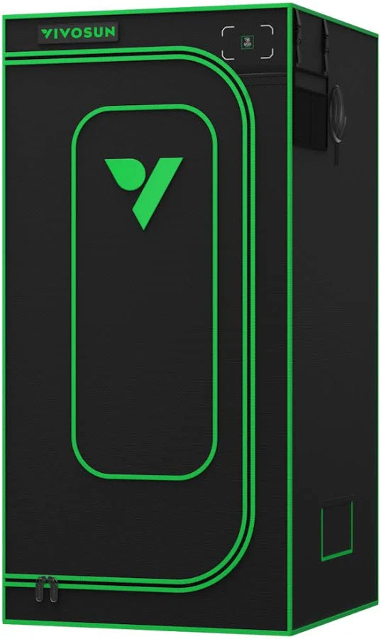 Vivosun Growbox Pro 60x60x120cm P224, für 1-2 Pflanzen, großes Frontfenster